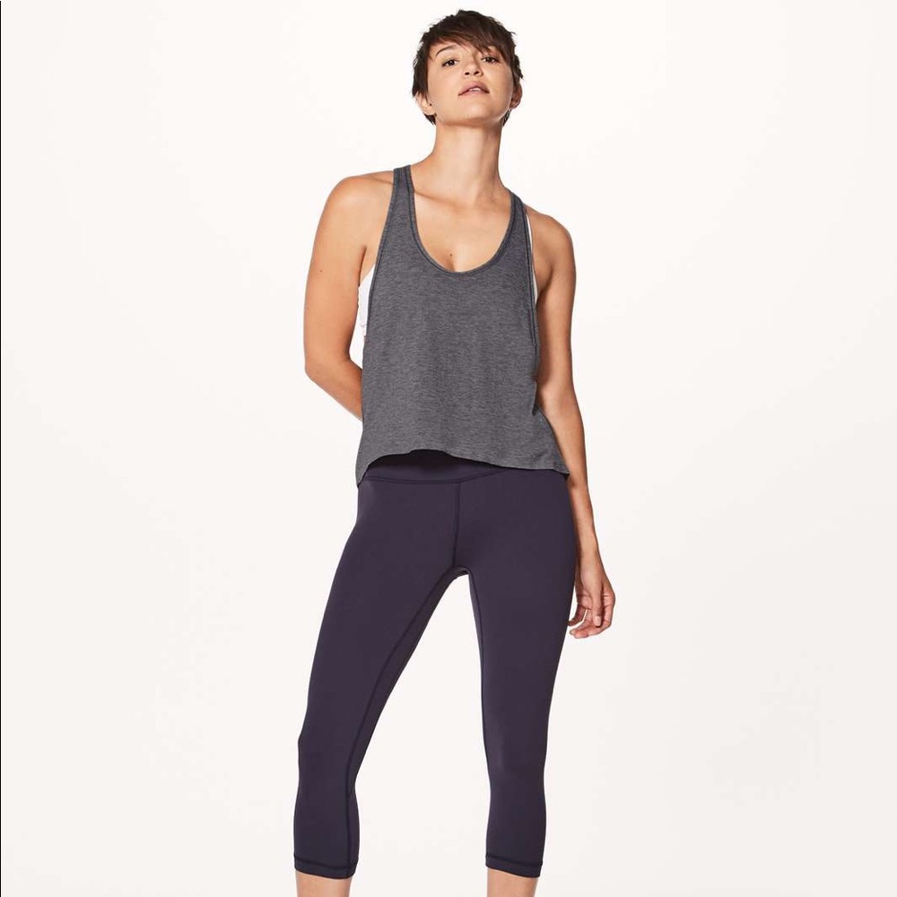 Lululemon Intended Tank in Heathered Midnight Navy